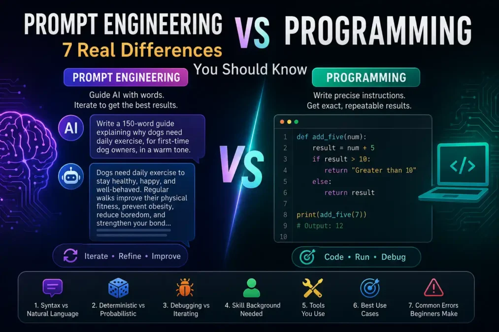 Prompt Engineering vs Programming: 7 Real Differences